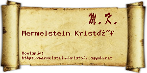 Mermelstein Kristóf névjegykártya